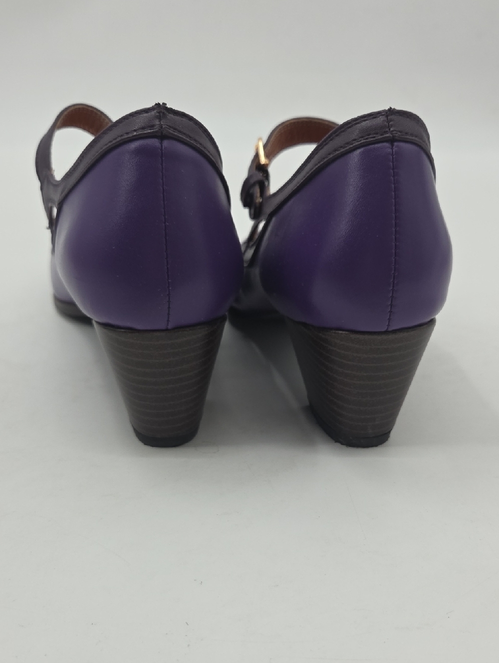 Women’s Retro Purple Mary Jane Heels - Picture 11 of 16